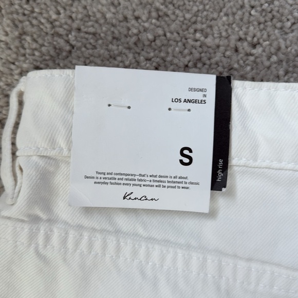 NWT KANCAN White Distressed Jean Shorts size S - Picture 3 of 6
